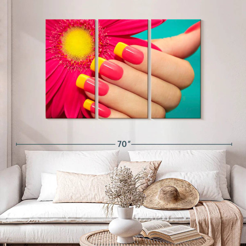 Shuttleworth Gerbera Inspired Nails, 32" H x 50" W