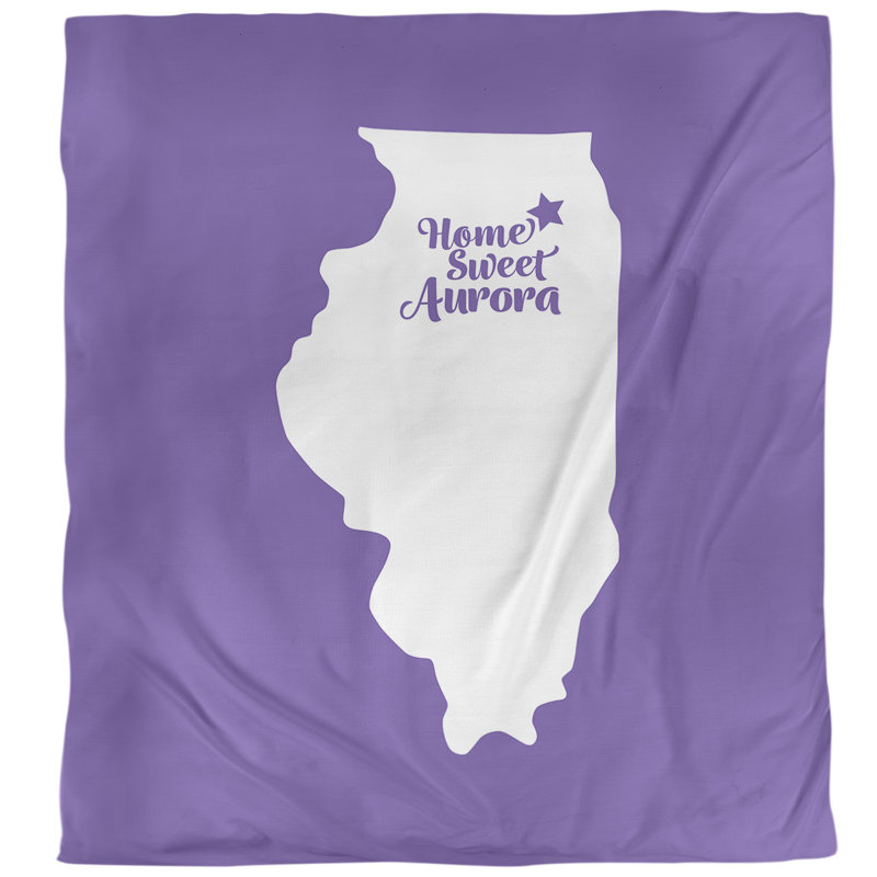 Housse de couette simple aurora Illinois, Housse de couette pour grand lit, Mauve, Microfibre