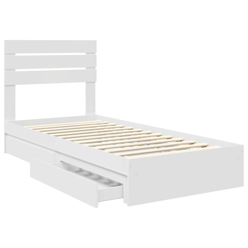 Bed, European Single (90 x 200 cm), White
