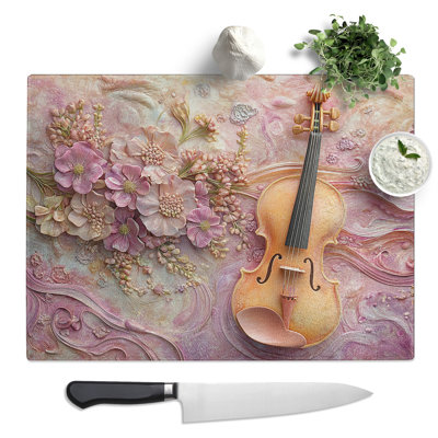 Violin  Glass Chopping Board