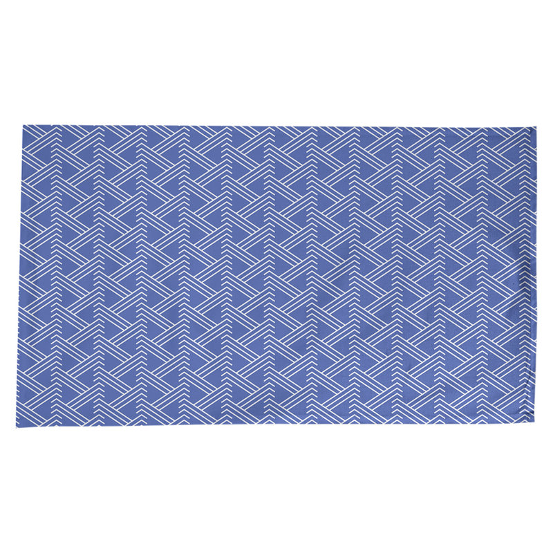 Classic Zig Zag Tablecloth, Blue/White