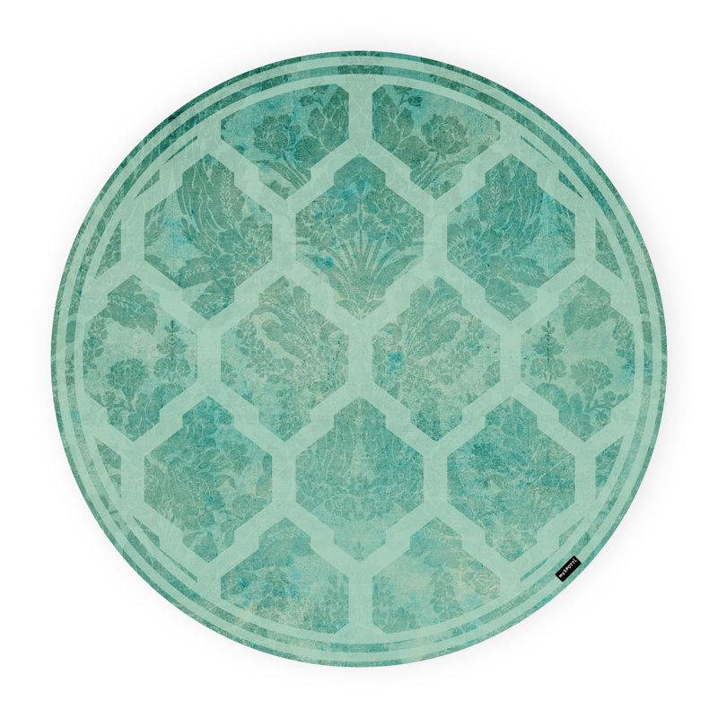 Bynoe Geometric Kitchen Mat, Round 68cm