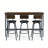 Rustic Brown Dining Table Sets, Industrial Mdf Metal, Perfect For Small Spaces