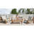 Outdoor Conversation Furniture Set with Wood Pattern