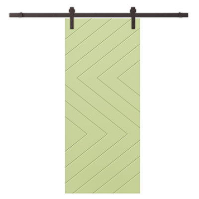 Hollow Paneled Painted without Installation Hardware Kit Barn Door