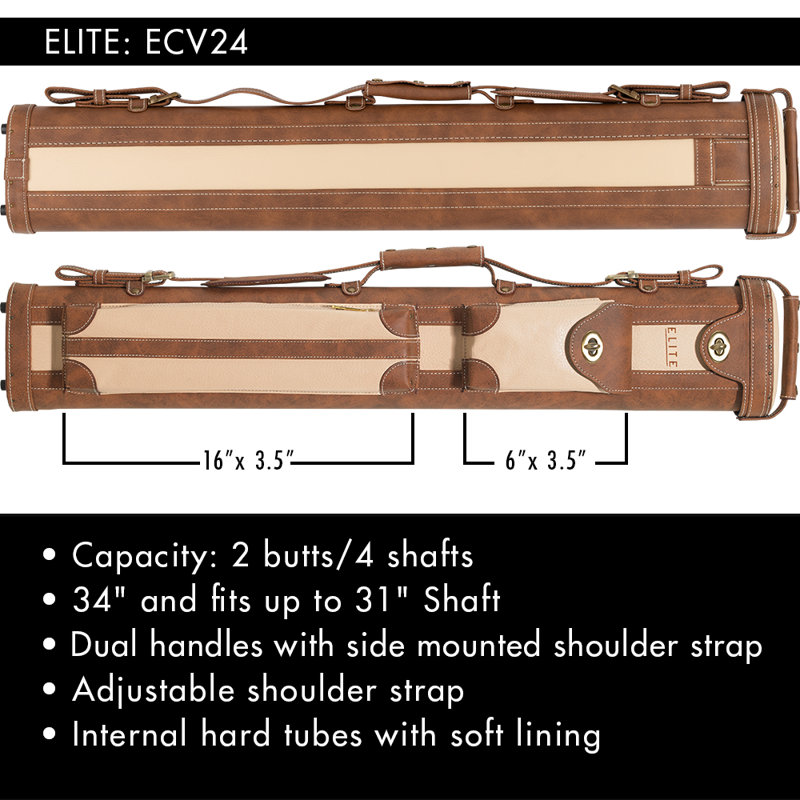 2'10" Pool Cue Case, Chestnut