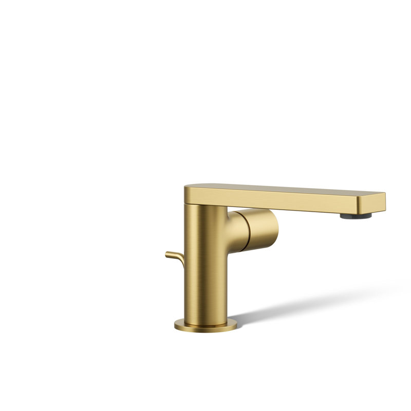 Single-Handle Bathroom Faucet, Vibrant Brushed Moderne Brass
