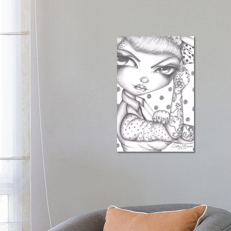 Girl Power 1 Piece Wrapped Canvas Wall Art, 20.32 cm H x 30.48 cm W