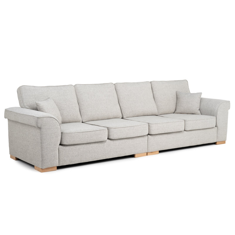 Angiolo 4 Seater Sofa, Silver