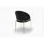 Modern Style 2PC Chairs made with Velvet fabric and Gold coated metal  Legs - Black-1482636991