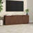 70" TV Stand for TVs up to 78" with Fluted Doors, Storage & Cable Management — Satin Walnut Mid-Century Modern Media Console with Plinth Base for Living Room | Mansfield-66126706