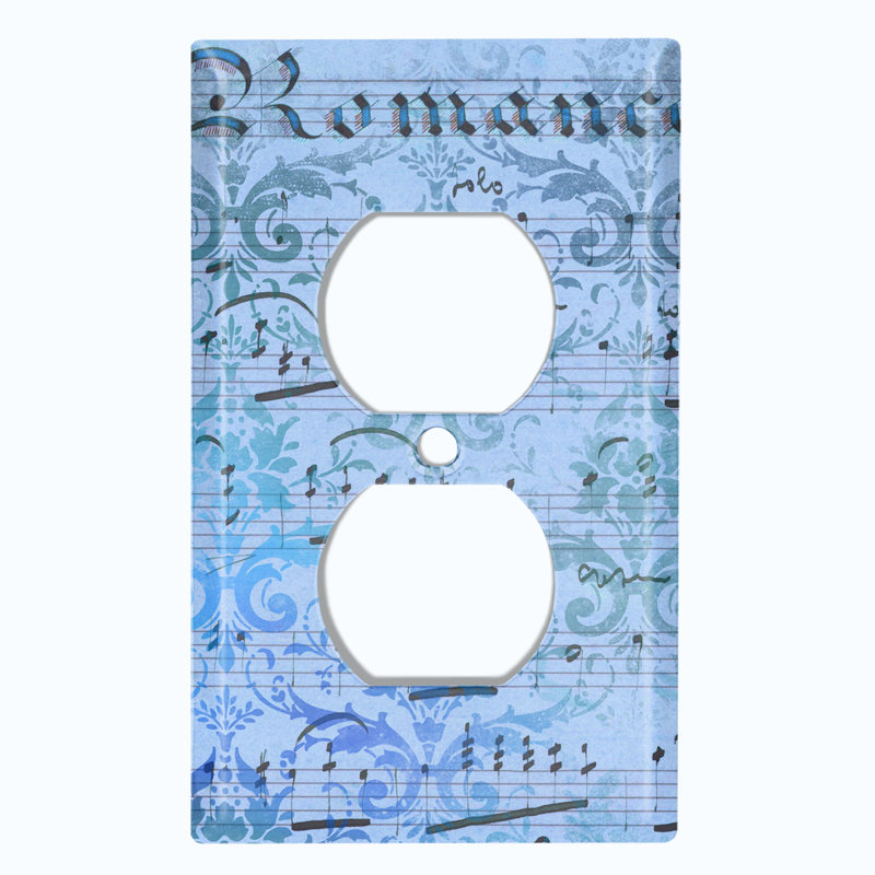 Plaque murale à motifs 1 prise, Bleu