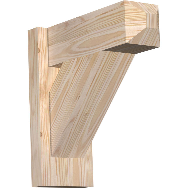 Artisan traditionnel en bois rustique, Sapin Douglas de 5 1/2 po (lisse), P 14 po x H 14 po
