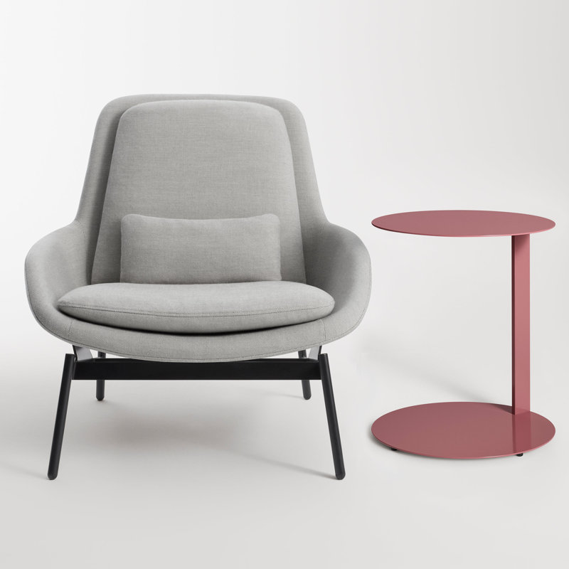 Note End Table, 23" H x 20" W x 20" D, Berry