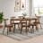 Sierra Rectangular Solid Wood Dining Table Set for 6, Compact Space Design-729284741-728162860