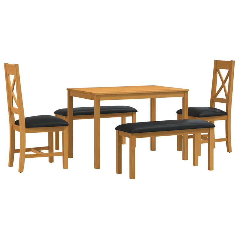4 -Person Oak Solid Wood Dining Set