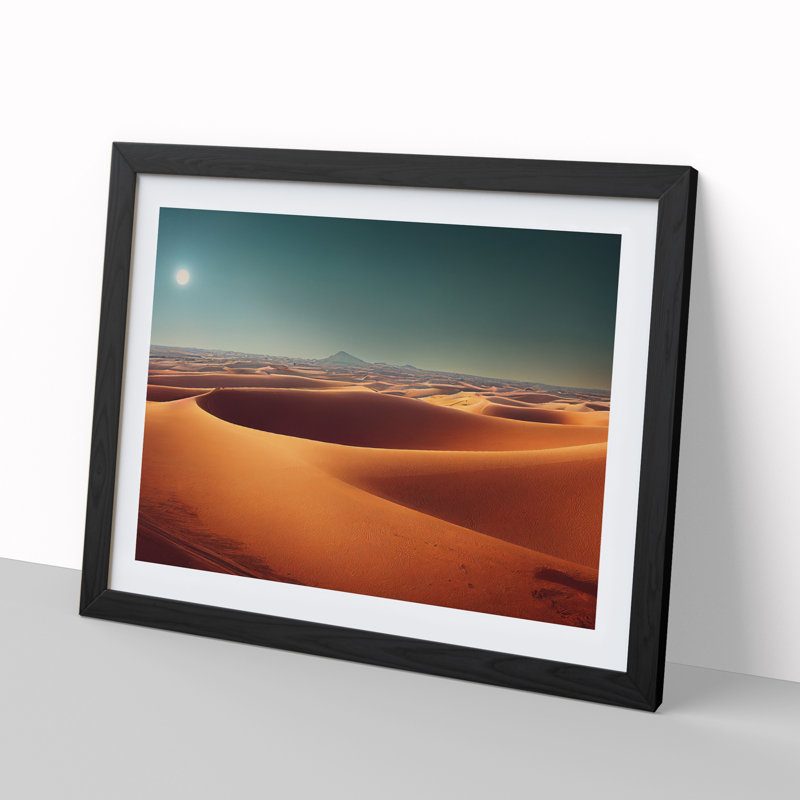 Fabulous Desert - Single Picture Frame Print, 46cm H x 64cm W x 2cm D, Black Framed