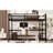 Black Queen Loft Bed Made Of Metal With Power Outlet And Diy Smart , Creating Separate Spaces For Work Play, Desk Charging Four - Side Protection Space Saving Led Comes Study Or Gaming, Protective