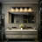 5-Light 32 in. Matte Black Vanity Light with Clear Square Glass Shades-2052992836-2050243613