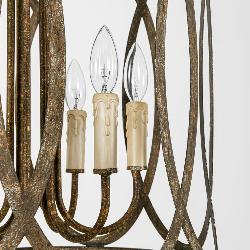  Jacobina 4-Light Dimmable Lantern Drum Chandelier for Living Room