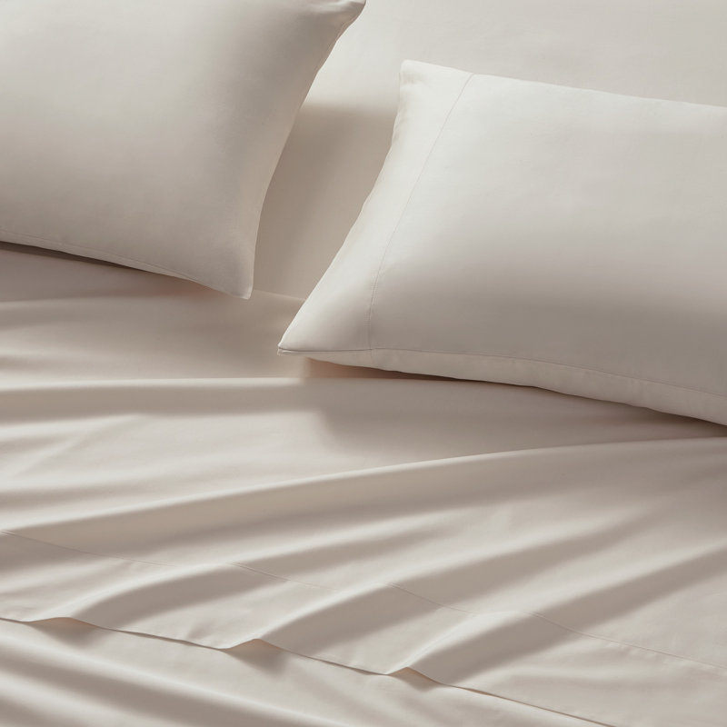 425 Sheets DKNY Cotton Sateen Sheet Set, Beige, King Sheet Set