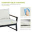 Ensemble de meubles de patio 4 pièces, ensemble de conversation en aluminium, ensemble de canapé de jardin avec fauteuils, causeuse, table basse centrale et coussins