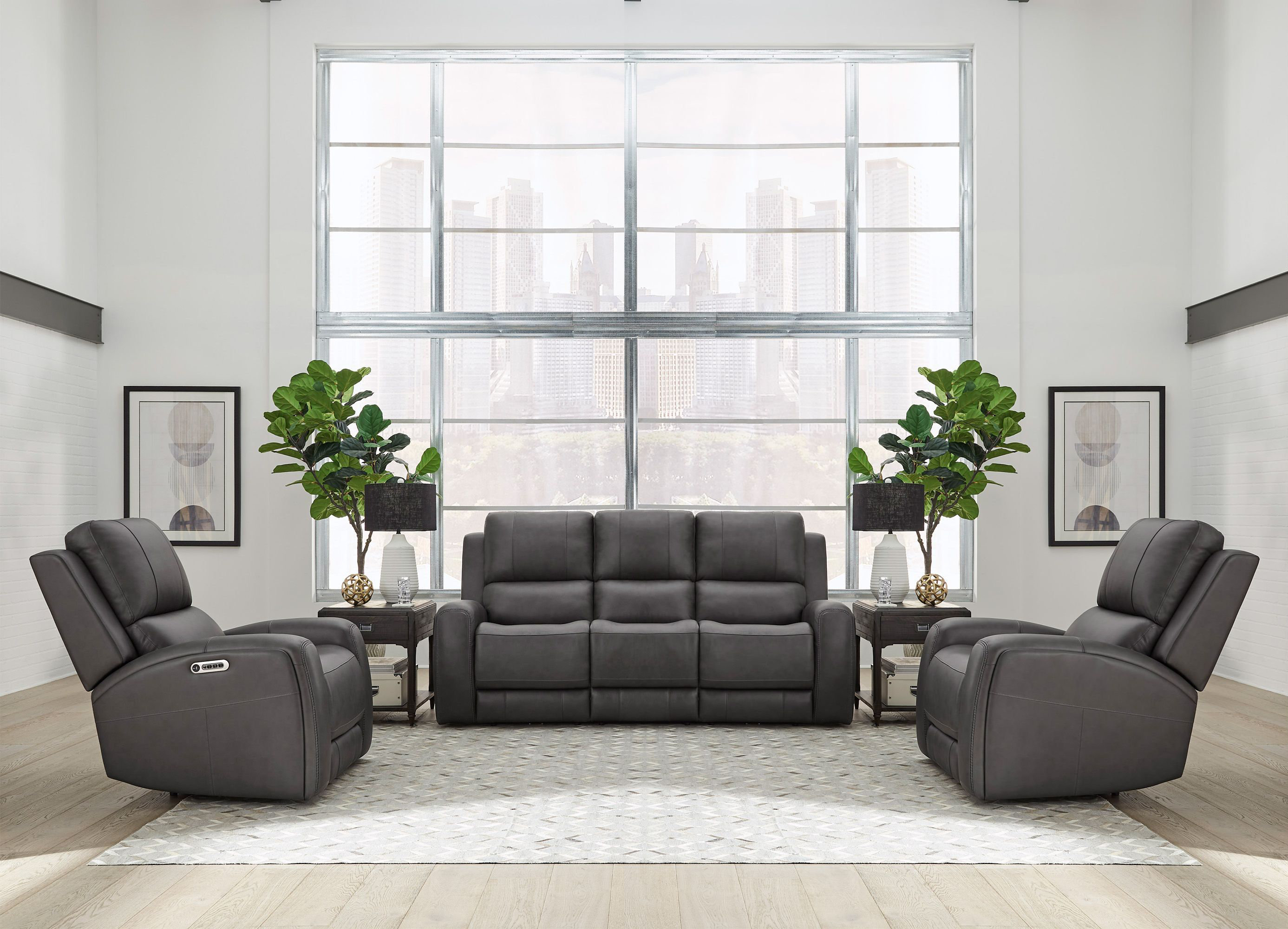 Ebern Designs Abarca Zero Gravity Power Reclining Sofa P3 | Wayfair