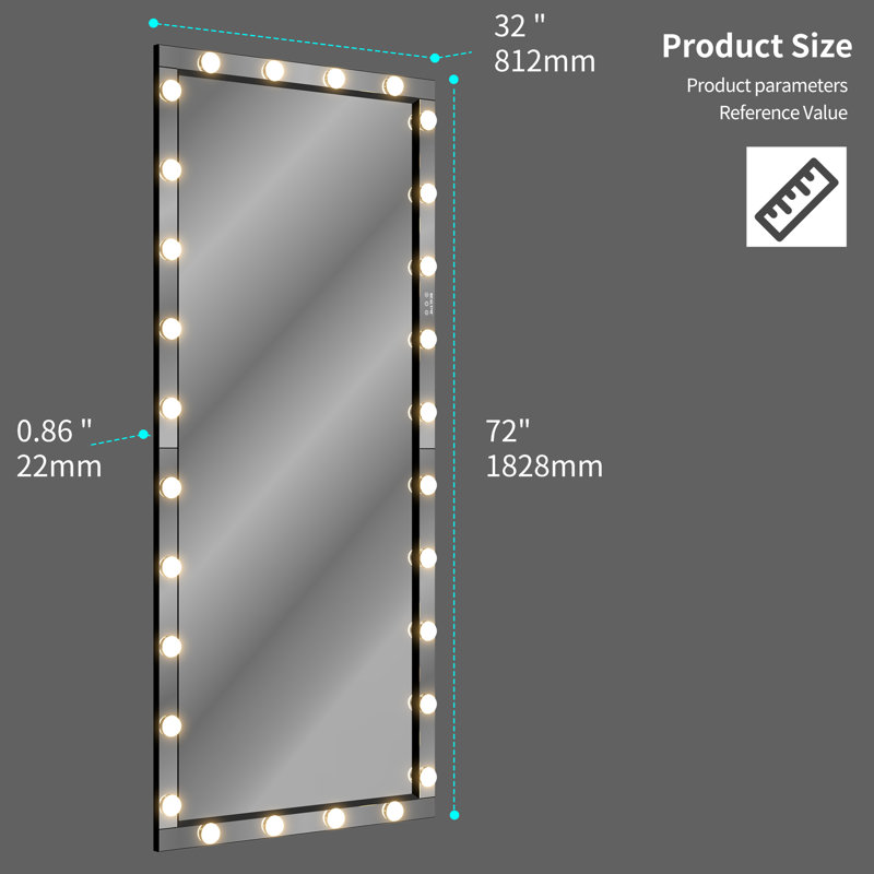 Roedi Aluminum Floor Mirror