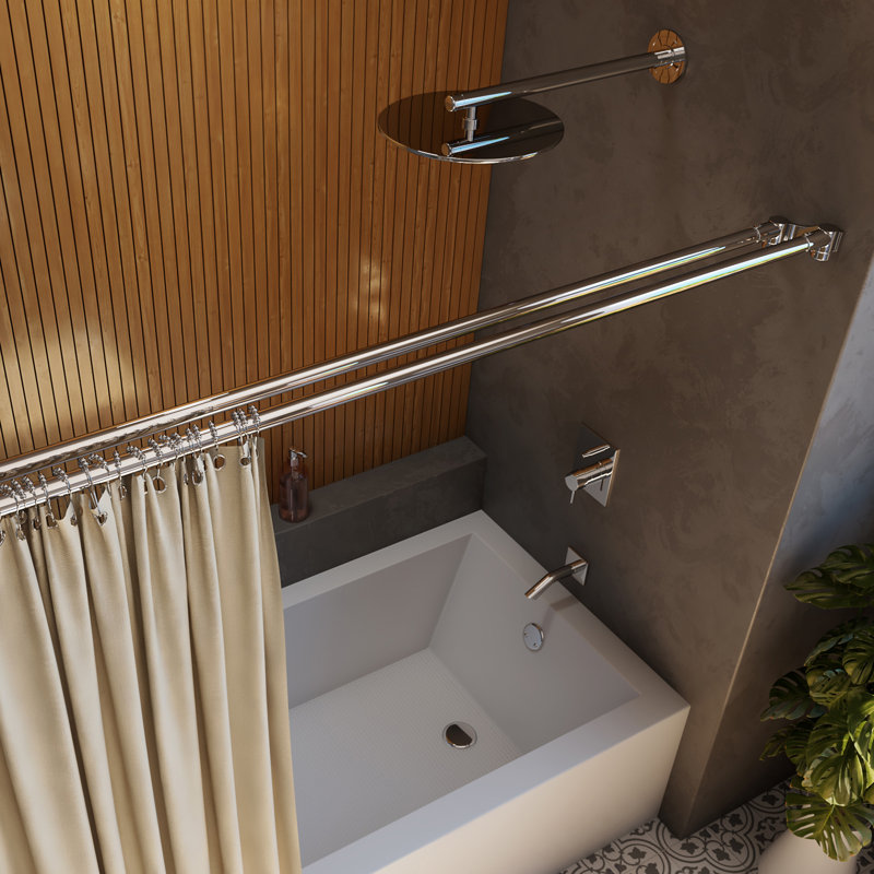 DreamLine Linea 2-15 / 16 po x. Tringle de douche droite 60 po, chrome, Chrome