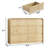 47.3" Modern 6 Drawer Dresser with Rounded Corners, Natural Wood Finish Double Dresser for Bedroom and Living Room-446573884