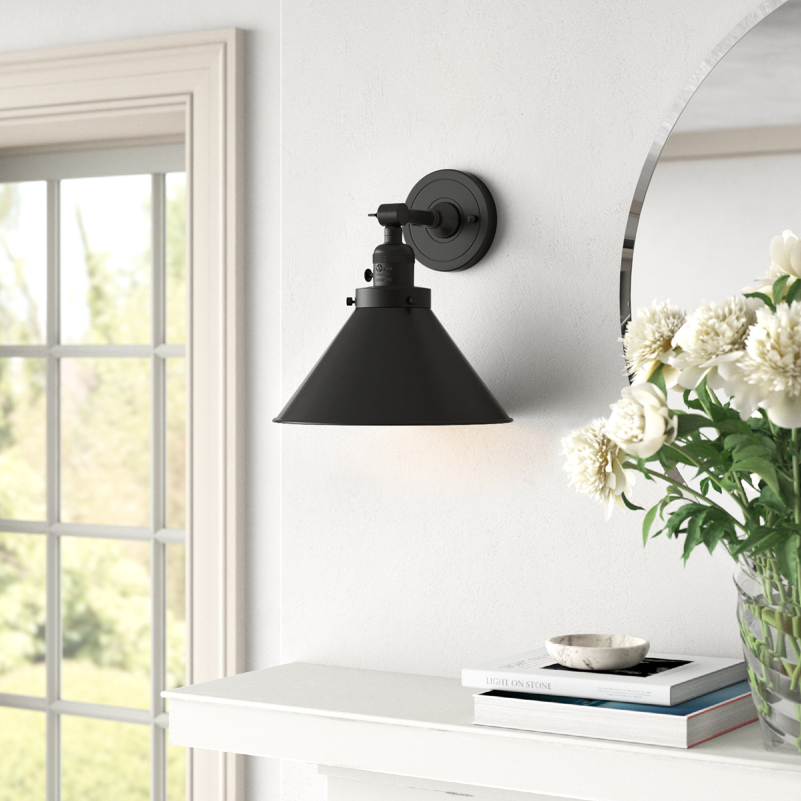 Dillon 1 - Light Dimmable Armed Sconce, 3 W LED Vintage Dimmable Bulb, Oil Rubbed Bronze, Oil Rubbed Bronze