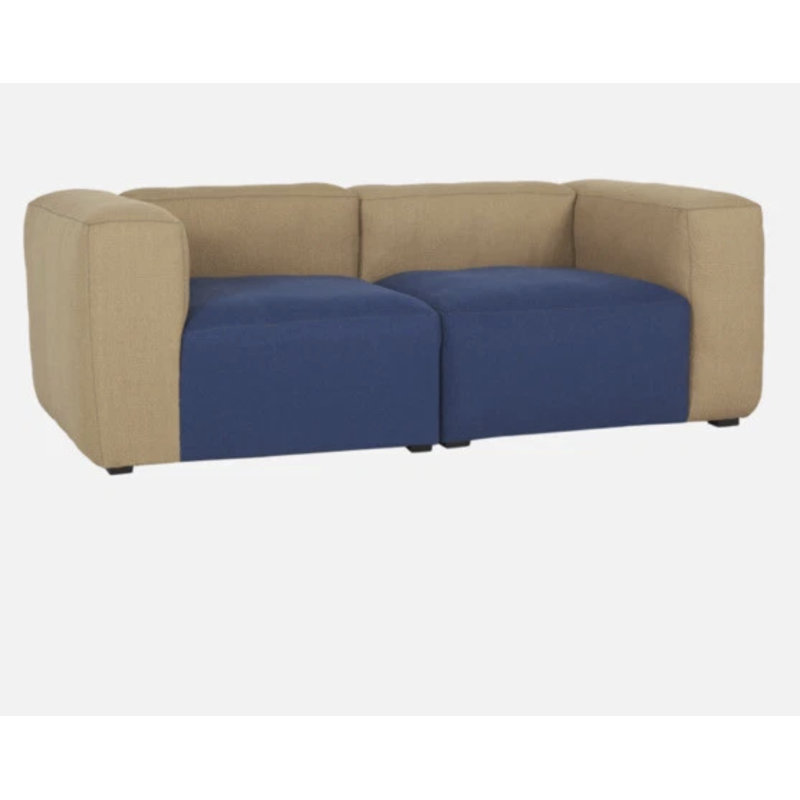Canapé modulaire rembourré 2 pièces Camoya , Bleu / vert