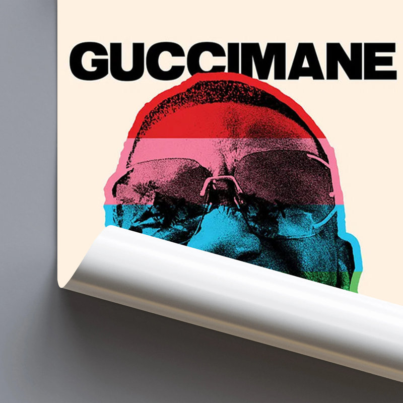  Officiellement sous licence Gucci Mane - Grin - affiche d'art - 24 x 36 po - reproduction décorative - papier affiche - prête à encadrer