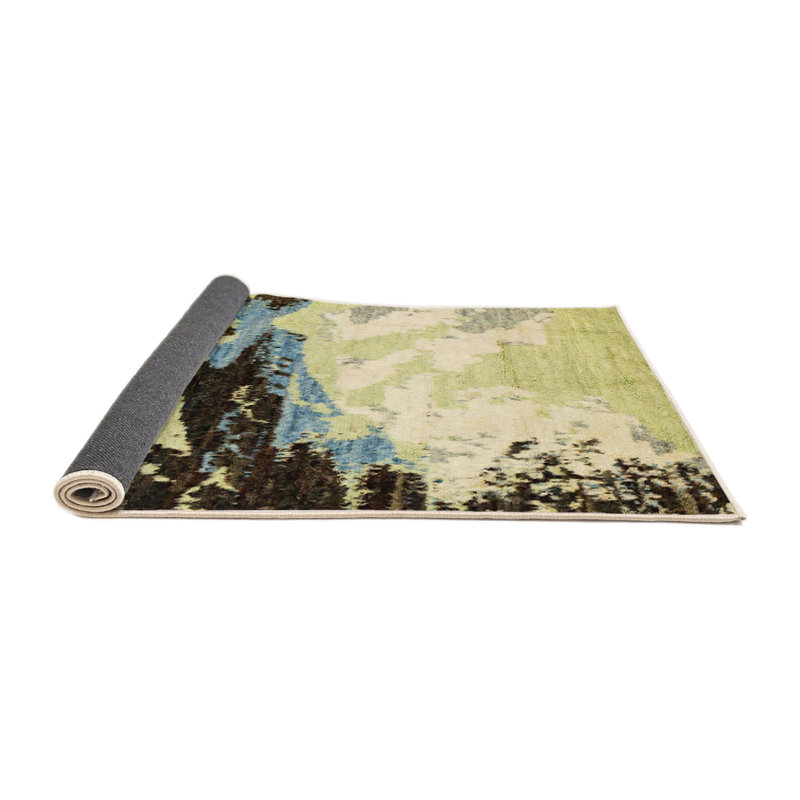 Tapis abstrait moderne et abstrait, Rond 8 pi