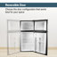 Réfrigérateur compact 19 pouces 2 portes en acier inoxydable-79031374