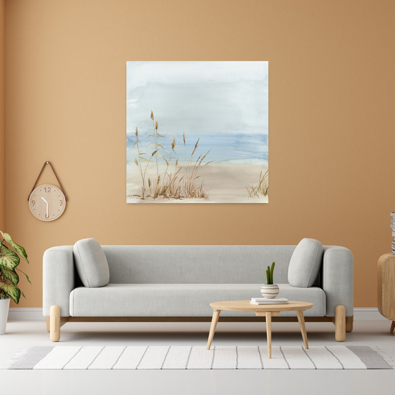 «Beachside Graminées In Tranquil Light Coastal», art mural, 48" H x 48" W