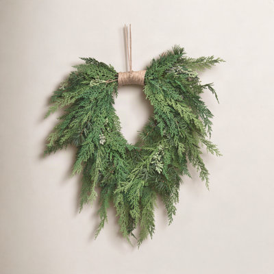 Faux Pine Polyethylene Plastic Wreath
