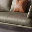 Causeuse-coussin standard en cuir véritable vert