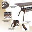 Tables de patio Marmillion pour six personnes