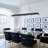 4-Light Modern Matte Black Linear Pendant Chandelier with Textured Glass Shade - Dimmable LED Kitchen Island Light for Dining Room & Hallway