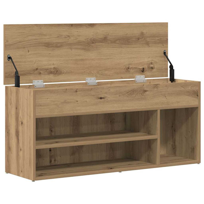 Chawana 10 Pair Shoe Storage Bench, Brown