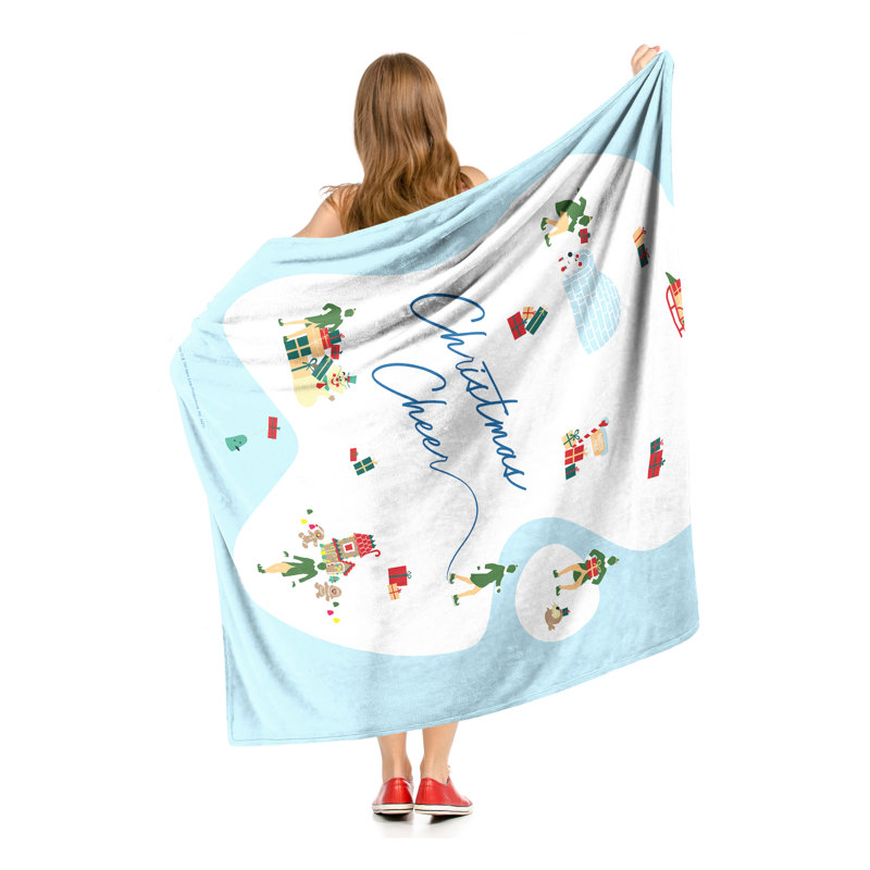 Warner Bros. Elf Christmas Cheer Silk Touch Throw Blanket, Jolly Holiday Blanket, 50x60 Inches