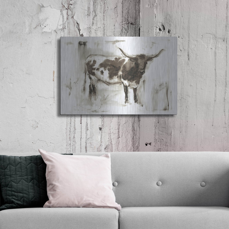 «Longhorn Study I» par Ethan Harper, H 24 po x l 36 po