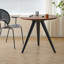 Nut-brown Round Manufactured Wood Dining table-13928514-13928543