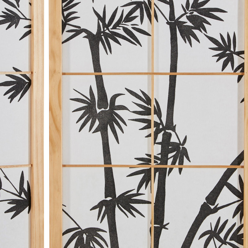 Room Divider Rekha Room Divider Shoji Room Divider Wood, 5 panels