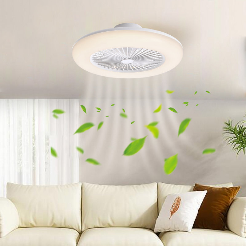 55cm Ceiling Fan with LED Lights, White