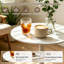 Ensemble de table de bar 24 po en MDF blanc avec 3 tabourets de bar, base en fer mat, comptoir moderne pour la cuisine, la salle à manger et le café-579337166