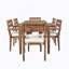 Ensemble de salle à manger 7 pièces pour l'extérieur, table en bois avec 6 chaises pour la pelouse, la cour, la terrasse du jardin, au bord de la piscine-634285673