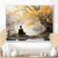 Décoration murale bouddhisme gris et jaune II - Bouddhisme-91509121-91509120-119711836