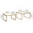 Rocco (Set of) Two 30" Glass And Steel Square Nested Coffee Tables-2100779302